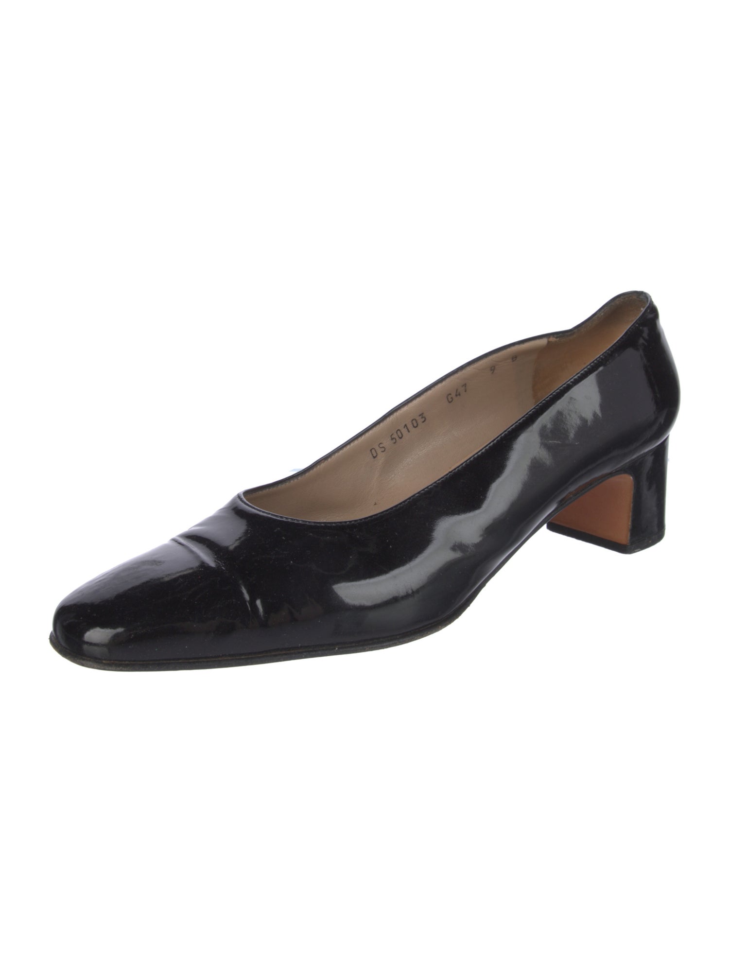 Salvatore Ferragamo Patent Leather Printed Pumps