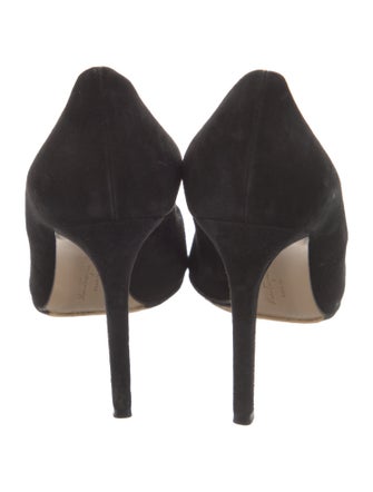 Salvatore Ferragamo Suede Bow Accents Pumps