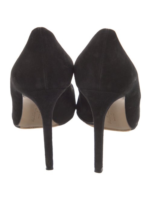 Salvatore Ferragamo Suede Bow Accents Pumps