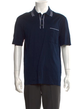 Salvatore Ferragamo Collar Short Sleeve Polo Shirt