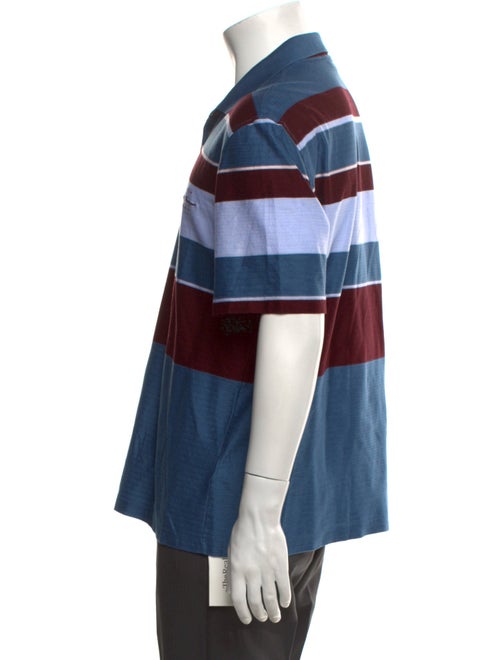 Salvatore Ferragamo Striped Collar Polo Shirt