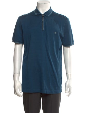 Salvatore Ferragamo Collar Short Sleeve Polo Shirt