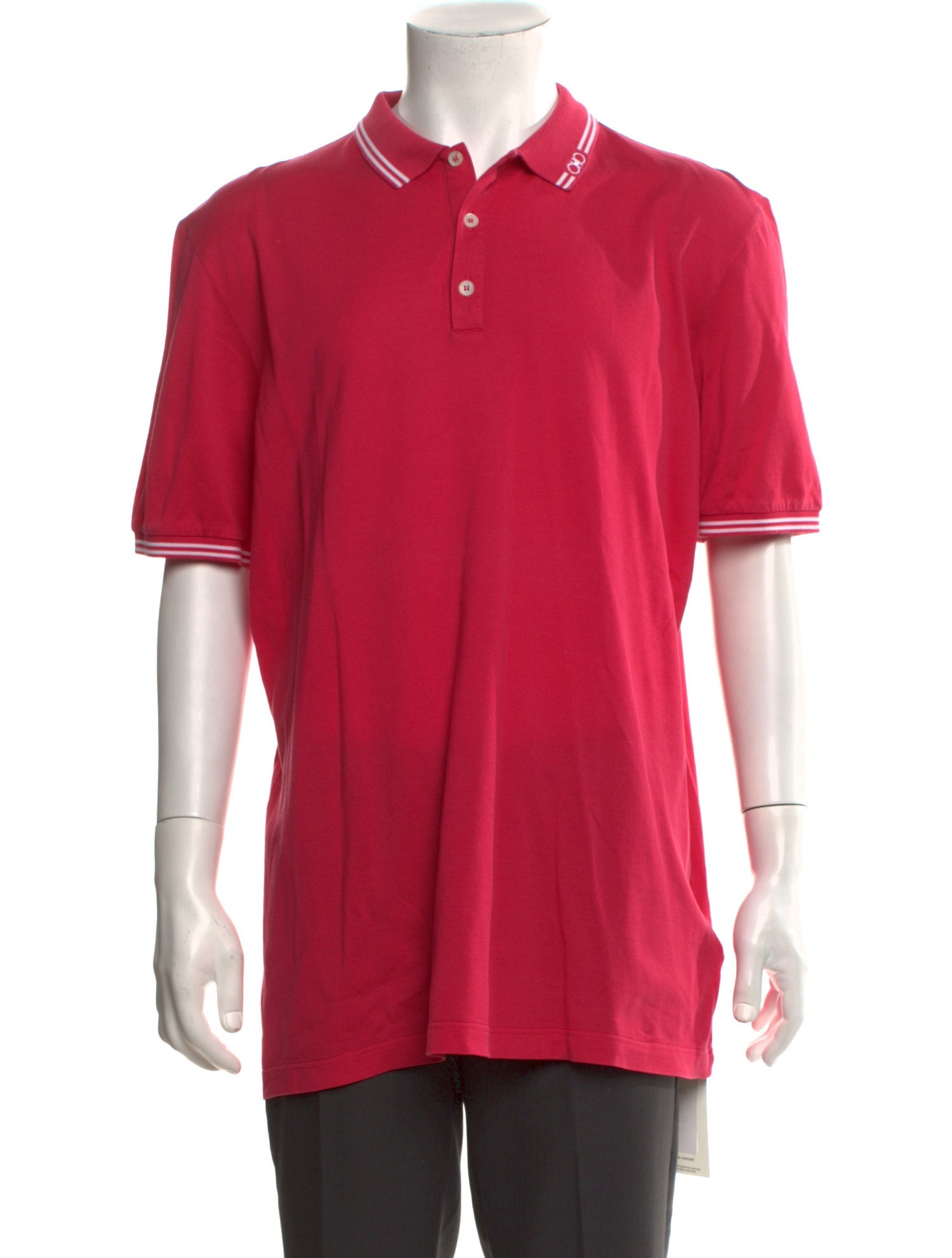 Salvatore Ferragamo Collar Short Sleeve Polo Shirt
