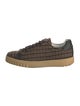 Salvatore Ferragamo Wool Plaid Print Sneakers