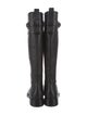 Salvatore Ferragamo Gancini Logo Leather Riding Boots