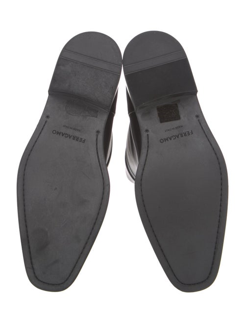 Salvatore Ferragamo Gancini Logo Leather Riding Boots