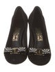 Salvatore Ferragamo Suede Studded Accents Pumps
