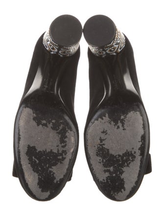 Salvatore Ferragamo Suede Studded Accents Pumps