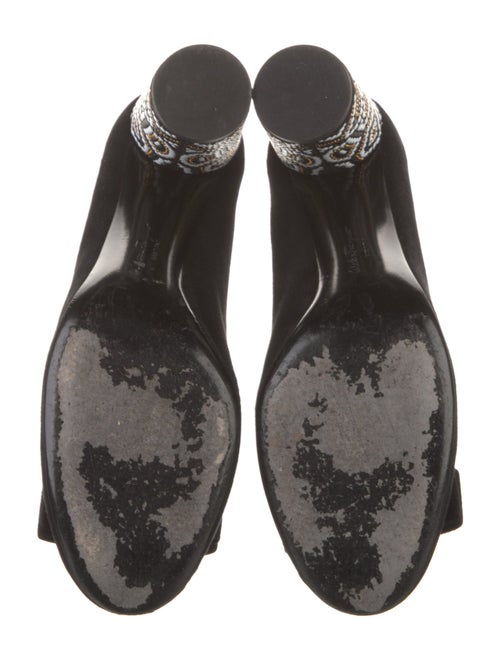 Salvatore Ferragamo Suede Studded Accents Pumps