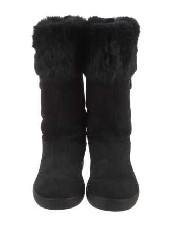 Salvatore Ferragamo Gancini Logo Suede Boots