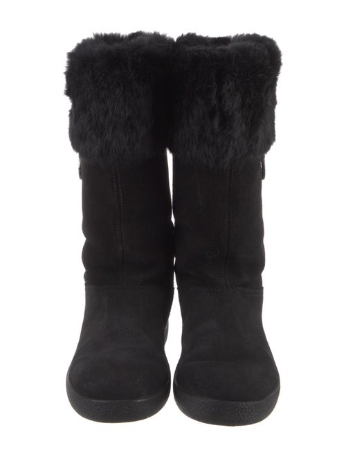 Salvatore Ferragamo Gancini Logo Suede Boots