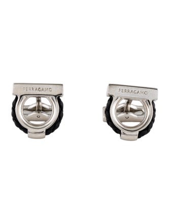 Salvatore Ferragamo Leather Cufflinks