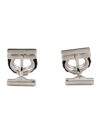 Salvatore Ferragamo Leather Cufflinks