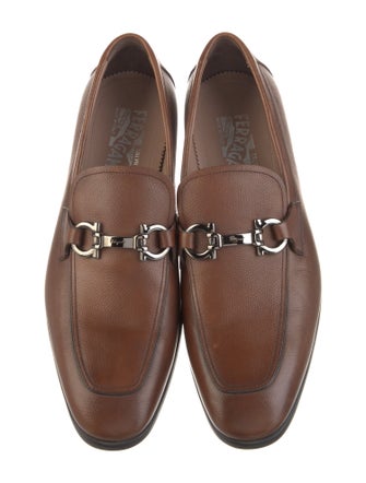 Salvatore Ferragamo Gancini Logo Leather Loafers