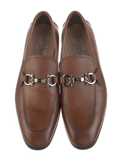 Salvatore Ferragamo Gancini Logo Leather Loafers