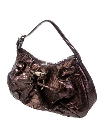 Salvatore Ferragamo Python Top Handle Bag