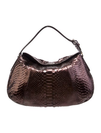 Salvatore Ferragamo Python Top Handle Bag