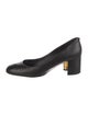 Salvatore Ferragamo Leather Studded Accents Pumps