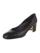Salvatore Ferragamo Leather Studded Accents Pumps