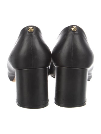 Salvatore Ferragamo Leather Studded Accents Pumps