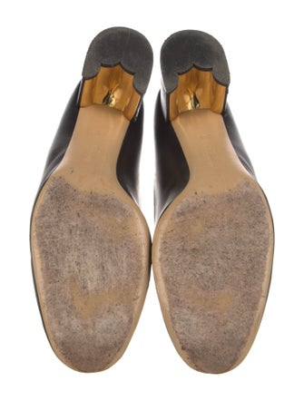 Salvatore Ferragamo Leather Studded Accents Pumps