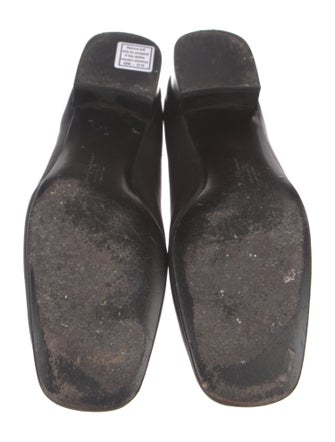 Salvatore Ferragamo Leather Bow Accents Ballet Flats