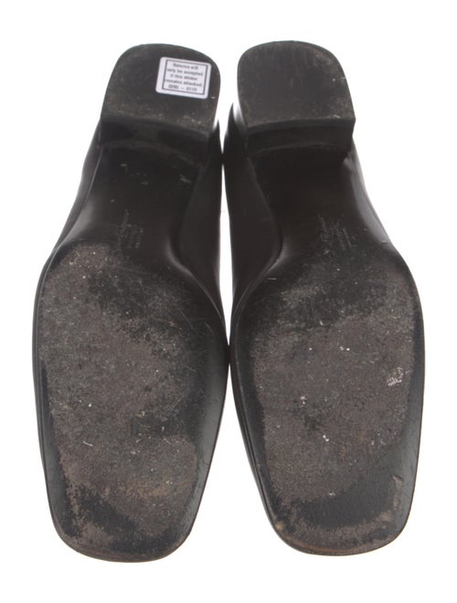 Salvatore Ferragamo Leather Bow Accents Ballet Flats