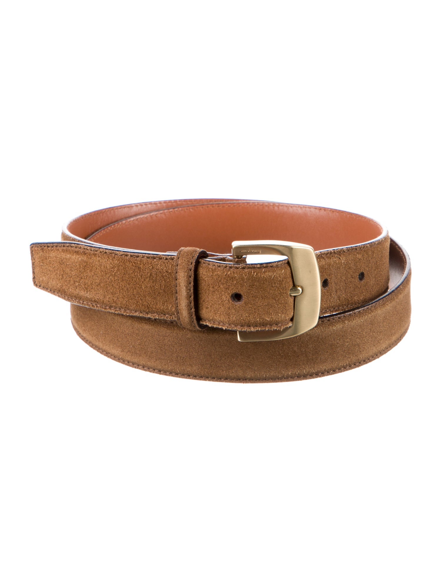 Salvatore Ferragamo Skinny Suede Waist Belt