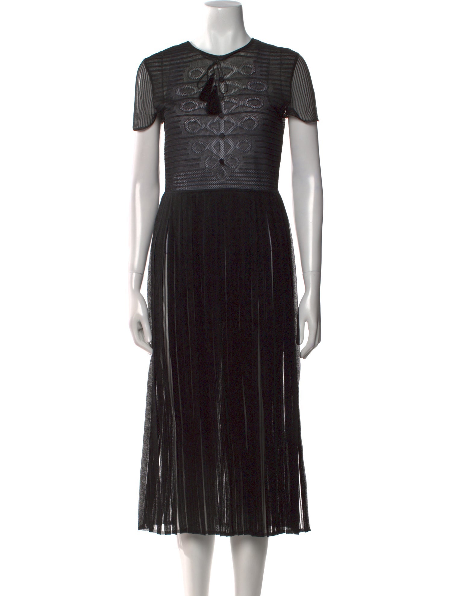 Salvatore Ferragamo Striped Long Dress