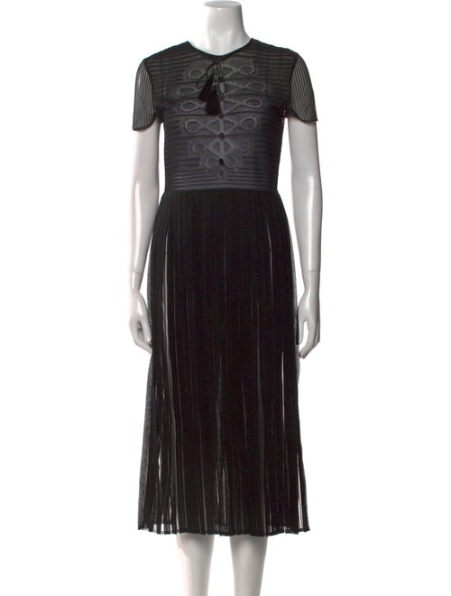 Salvatore Ferragamo Striped Long Dress