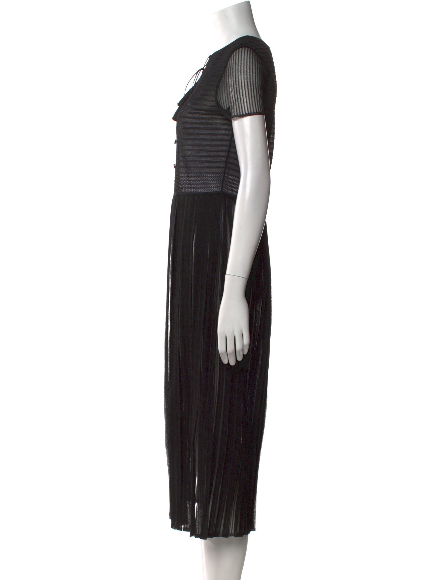 Salvatore Ferragamo Striped Long Dress