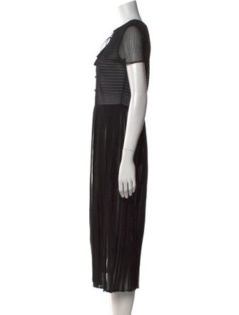 Salvatore Ferragamo Striped Long Dress
