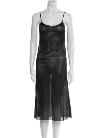 Salvatore Ferragamo Silk Midi Length Dress