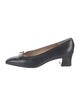 Salvatore Ferragamo Leather Bow Accents Pumps