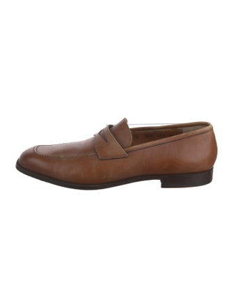 Salvatore Ferragamo Gancini Logo Leather Monk Straps
