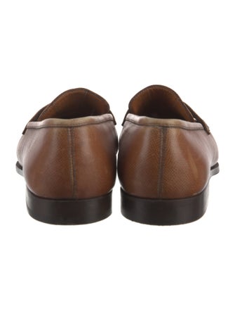 Salvatore Ferragamo Gancini Logo Leather Monk Straps