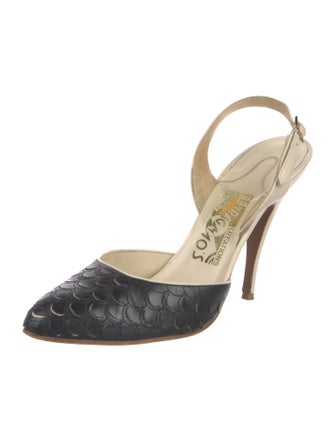 Salvatore Ferragamo Leather Slingback Pumps