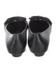 Salvatore Ferragamo Leather Bow Accents Ballet Flats