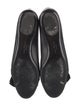 Salvatore Ferragamo Leather Bow Accents Ballet Flats