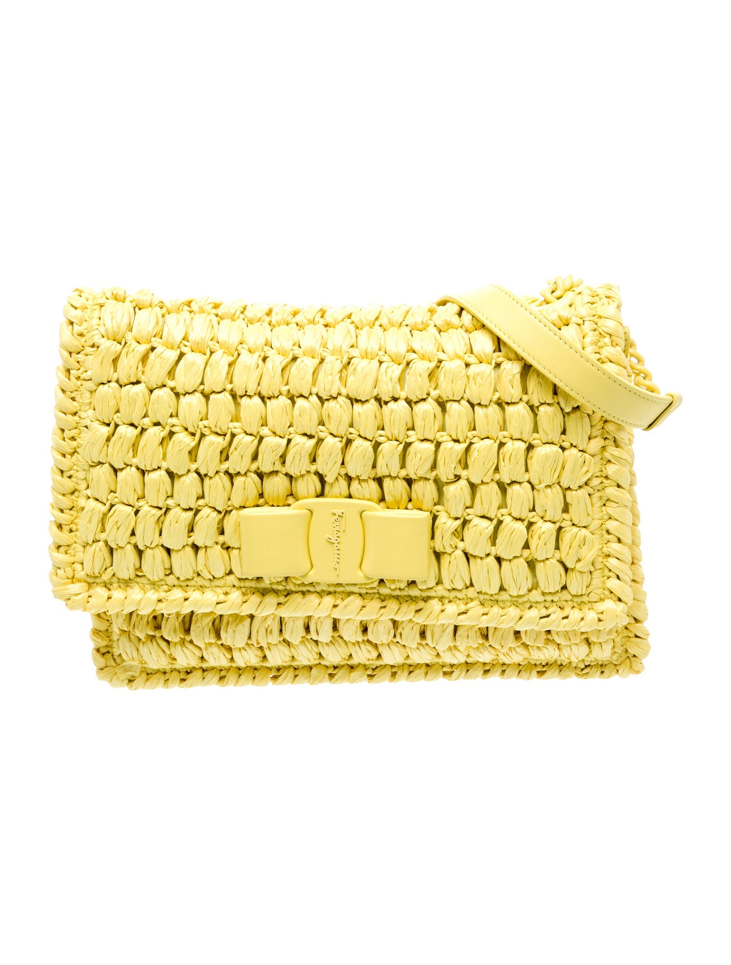Salvatore Ferragamo Raffia Shoulder Bag