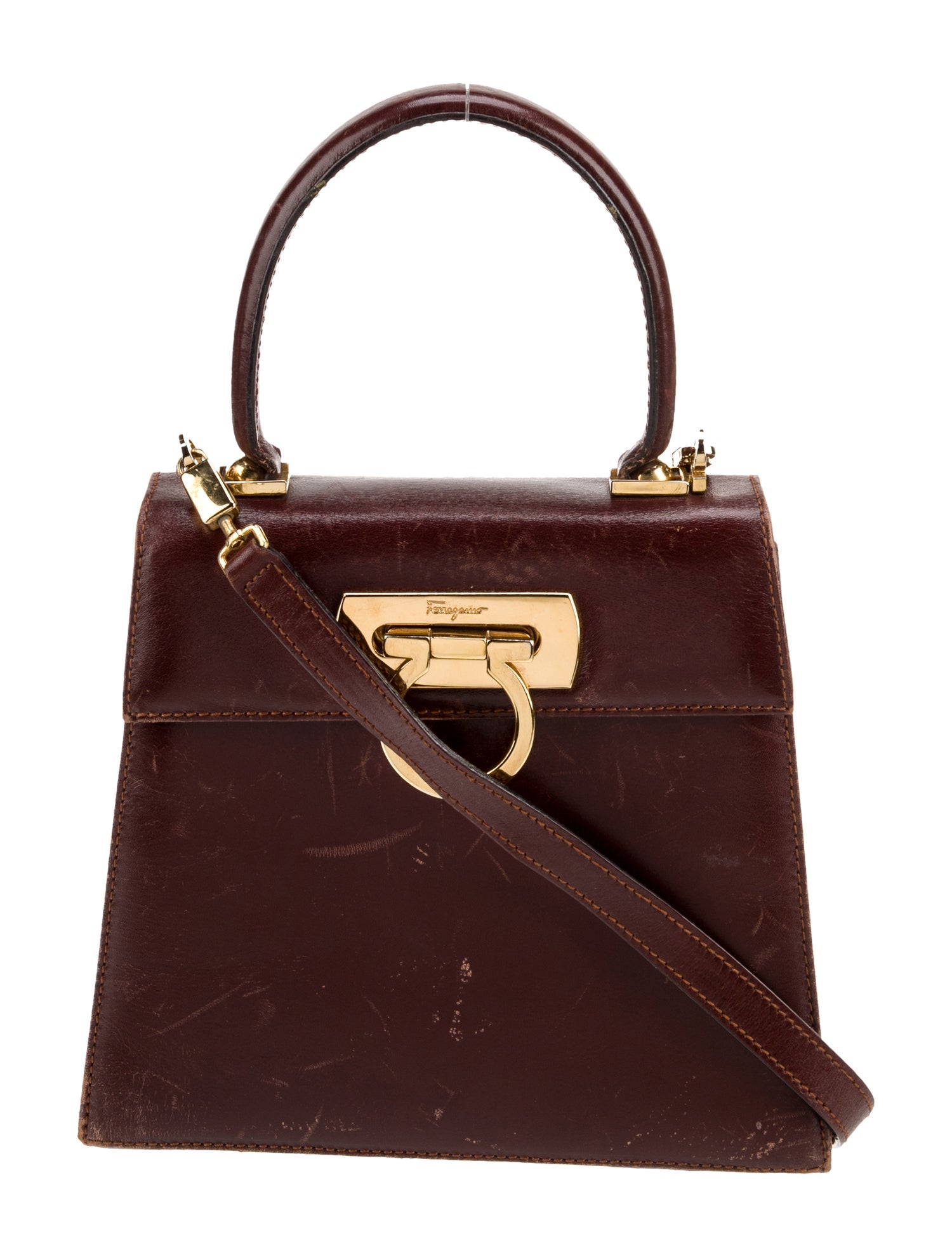 Salvatore Ferragamo Leather Top Handle Bag