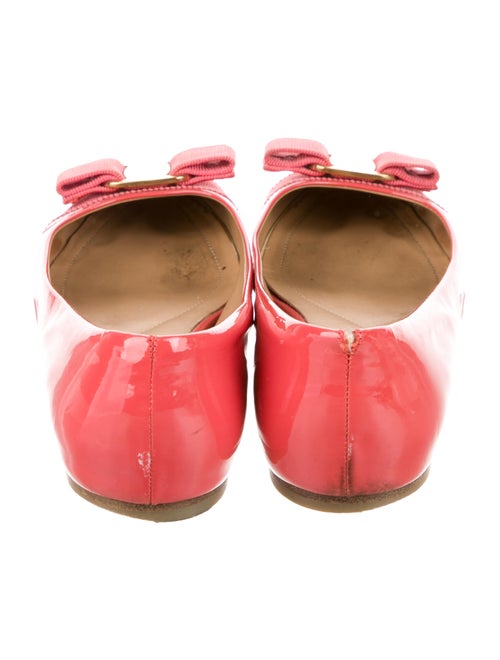 Salvatore Ferragamo Vara Bow Accent Patent Leather Ballet Flats