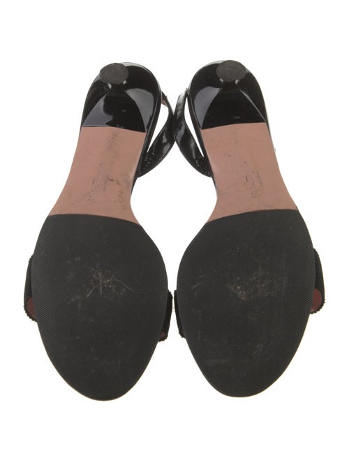 Salvatore Ferragamo Vara Bow Accent Patent Leather Slingback Sandals