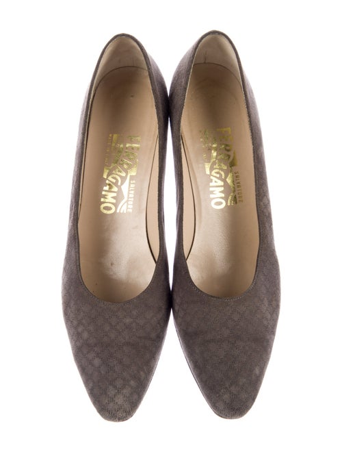 Salvatore Ferragamo Suede Animal Print Pumps