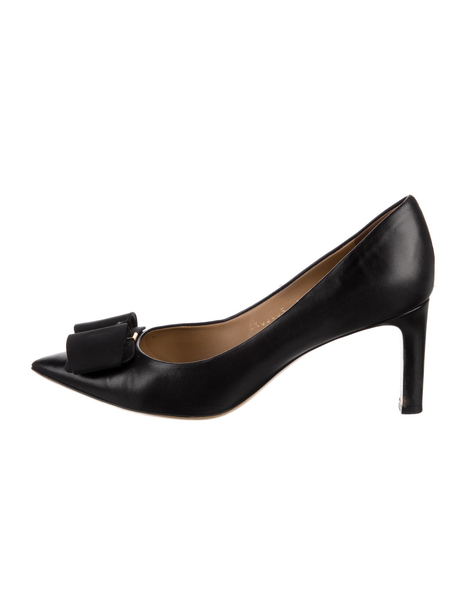 Salvatore Ferragamo Vara Bow Accent Leather Pumps
