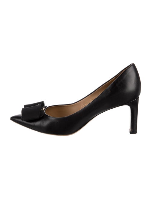 Salvatore Ferragamo Vara Bow Accent Leather Pumps
