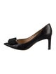 Salvatore Ferragamo Vara Bow Accent Leather Pumps