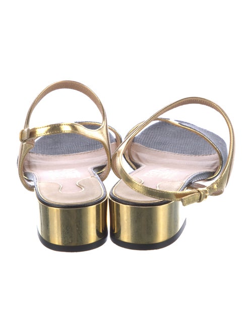 Salvatore Ferragamo Leather Animal Print T-Strap Sandals