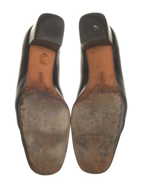 Salvatore Ferragamo Leather Bow Accents Flats