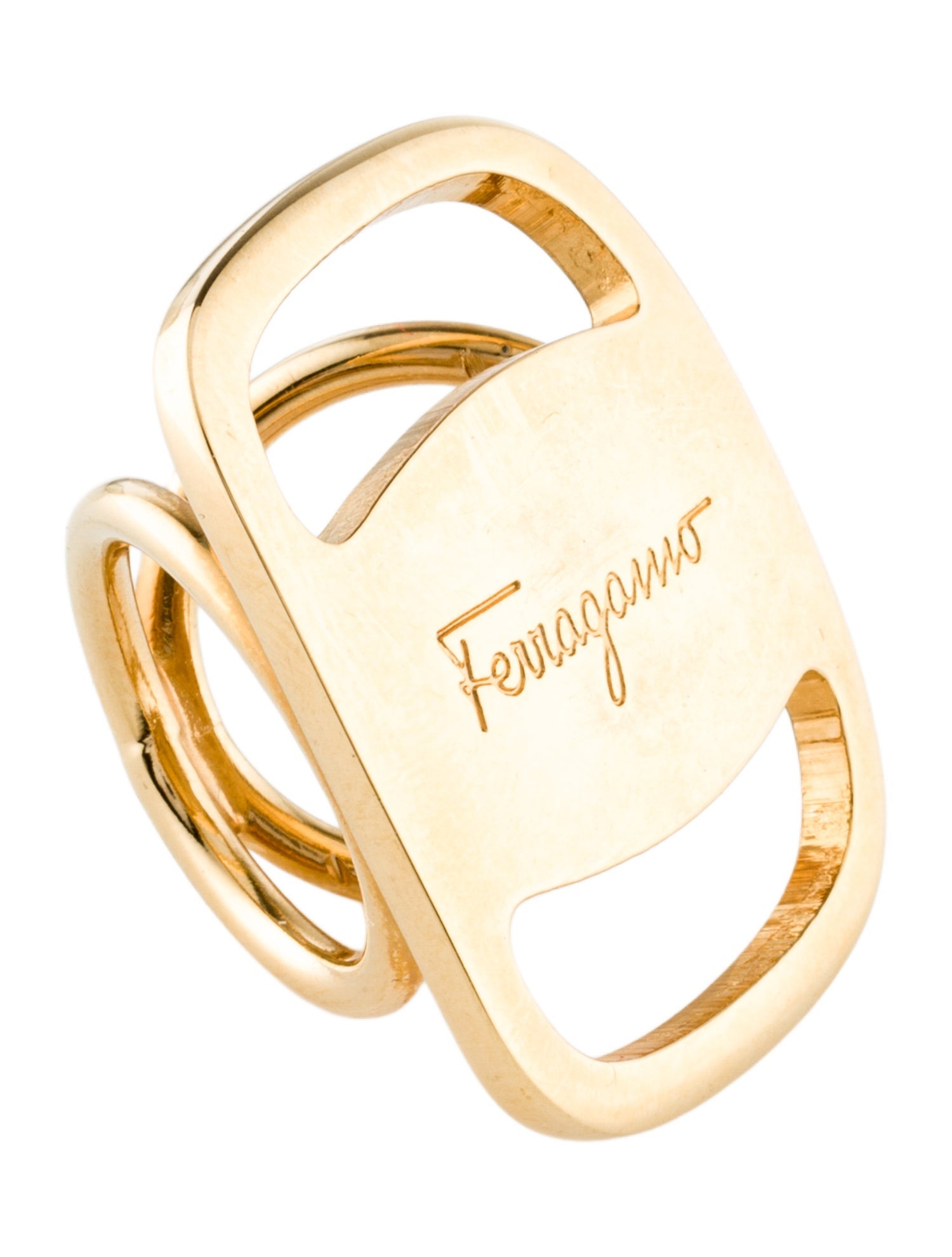 Salvatore Ferragamo Logo Scarf Ring